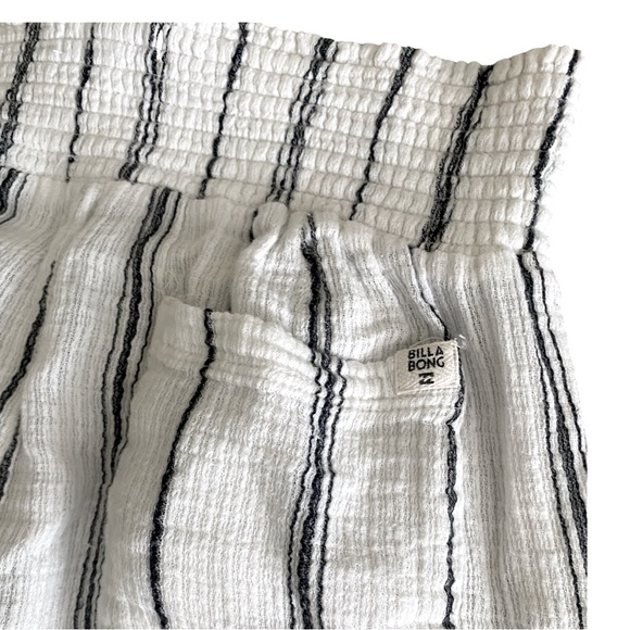 BILLABONG Women’s Beach Pants Large Cotton Gauze Wide Leg Smocked Elastic Waist - Picture 5 of 6